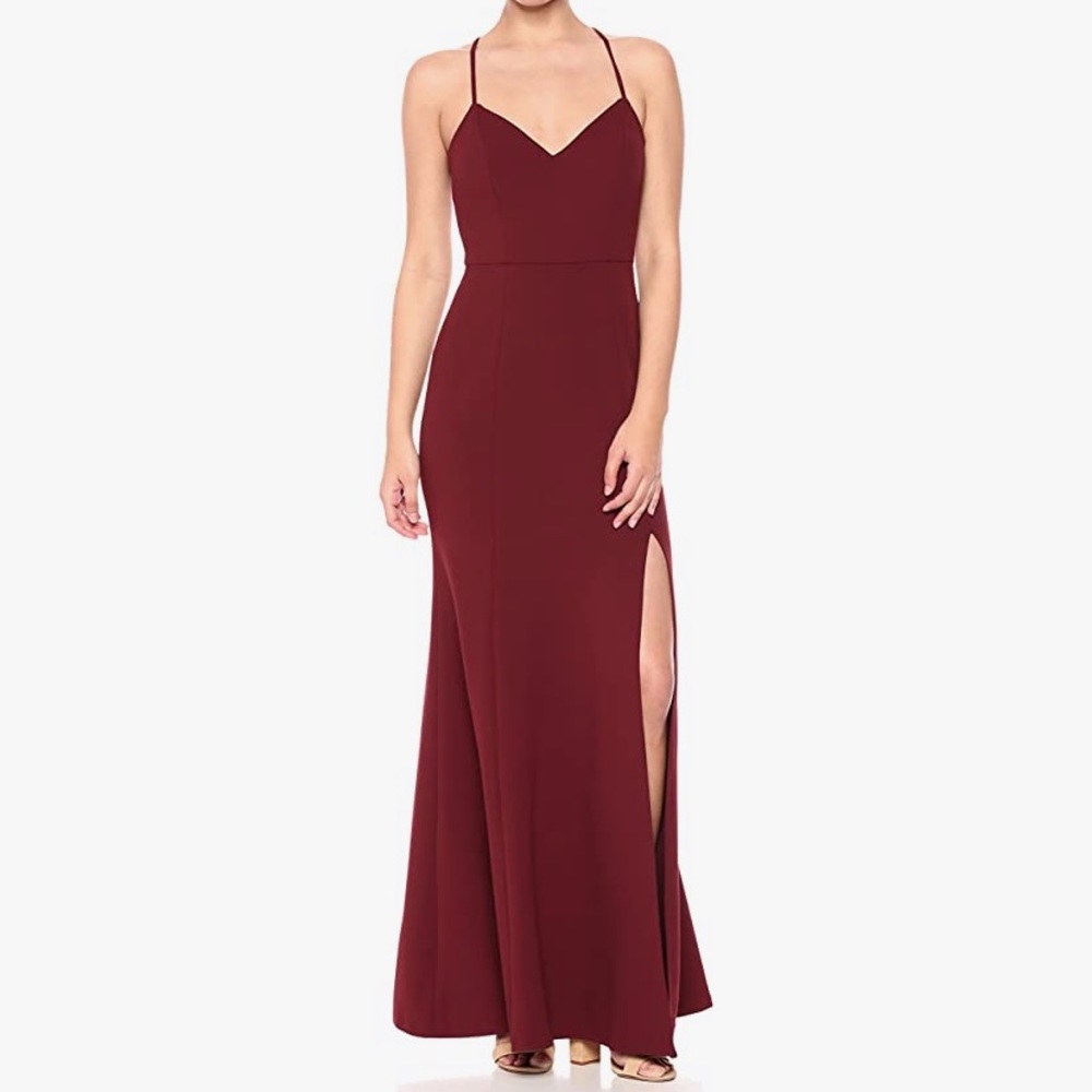 REESE Crepe Gown in Hibiscus